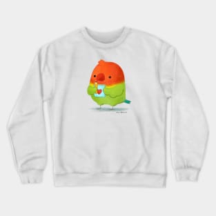 Cute bird with journal Crewneck Sweatshirt